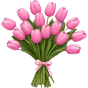 Pink tulip bouquet  sticker
