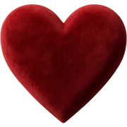 heart with a velvet texture sticker