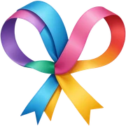 Ribbon colorful  sticker