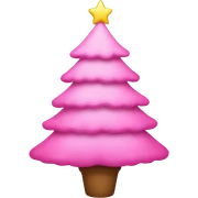 Pink Christmas tree sticker
