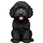Black goldendoodle  sticker