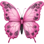 pink butterfly  sticker