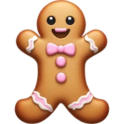 Light pink  gingerbread man sticker