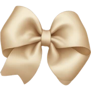 Beige hair bow sticker