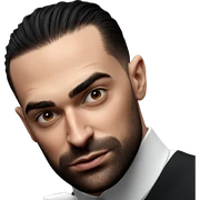 realistic portrait of a man sticker