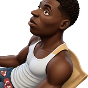 dark-skinned boy portrait sticker
