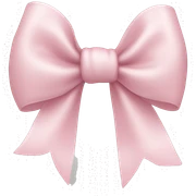 light pink bow sticker