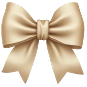 Beige bow sticker