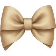 Beige bow sticker
