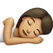 Brunette girl sleeping sticker