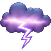 Lightning cloud sticker