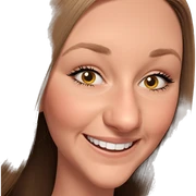 smiling girl with long hair sticker