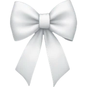White bow  sticker