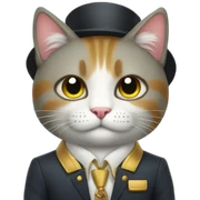 Rainbow boss cat sticker