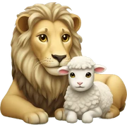lion and lamb sticker