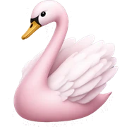 pastel pink swan sticker