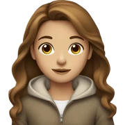 withe girl with brown hair  sticker