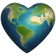 heart shaped earth sticker
