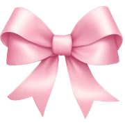 light pink ribbon bow sticker