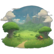 studio ghibli scene sticker