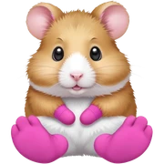 hamster with pink socks on his feets sticker