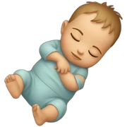 Sleeping baby boy sticker