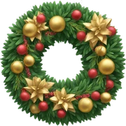 New Year's wreath sticker