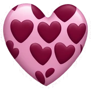 Burgundy heart sticker
