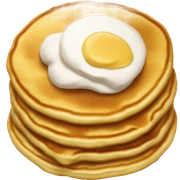 Pancakes with cream  sticker