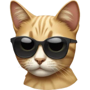 Cat with sunglasses sticker