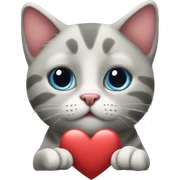 Cat with heart sticker
