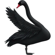 Black swan emoji sticker