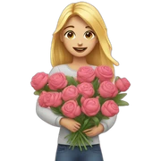 Girl wants flowers  sticker