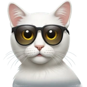 Cat with sunglasses sticker