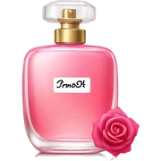 rose perfume in pink bottle sticker