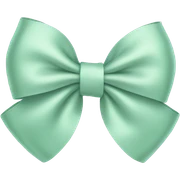 Pastel green bow sticker