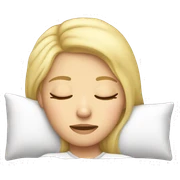 Blonde girl sleeping sticker