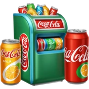 Coin-operated machine There are yellow Lay's potato chips, green Lay's potato chips, and orange Lay's potato chips.Coke can, blue cola can, orange soda can.A can of green soda, a can of red soda, and candies with tola and menthol. sticker