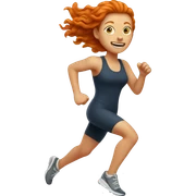 Ginger woman running sticker