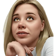 blonde girl in white shirt sticker