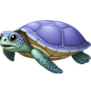 Lavender sea turtle sticker