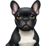 black french bulldog sticker