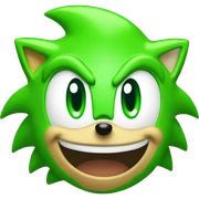 sonic green sticker