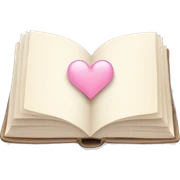 book with a light pink heart sticker