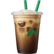Starbuck ice coffee with ice cubes sticker