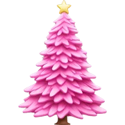 Pink Christmas tree sticker