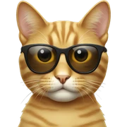 Cat with sunglasses sticker