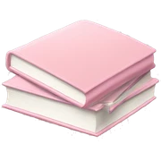 Light pink book stack sticker