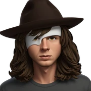 brown haired boy in hat sticker