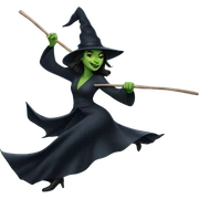 Elphaba dancing on broom sticker